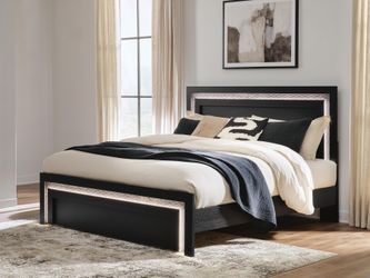 Brizmore Black Queen Panel Bed