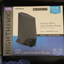 Netgear Nighthawk AX6 WiFi  Cable Modem Router