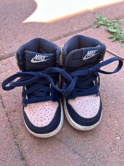 Pink and Blue Nike Shoes
