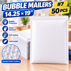 NEW #7 Bubble Mailers 14.25x19" – 50 PCS