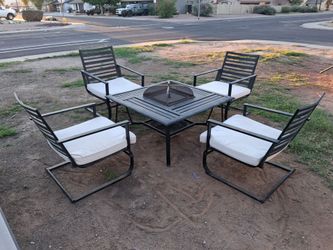 Patio Set With Firepit