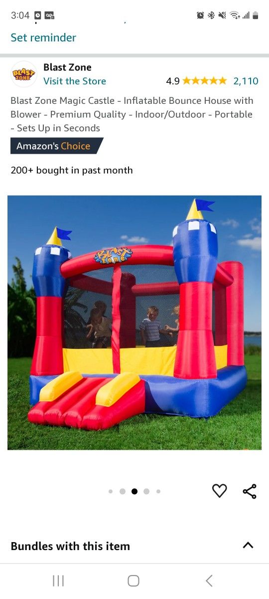 Blast Zone Magic Castle Bounce House (Used)