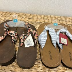 Target Merona & Mossimo Sandals set of 2 shoes women’s size 8 - Brand New - Simi