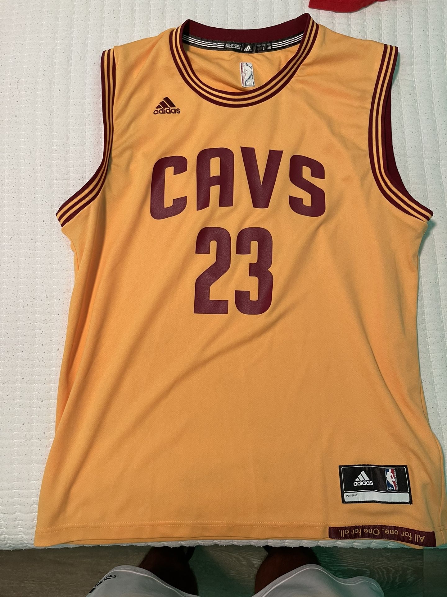 Cleveland Cavaliers Adidas Yellow Jersey , 2016 - Lebron James #23