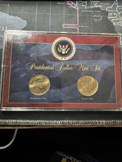 Jefferson Presidential Dollar Mint Set P D Coins Display Case Gift