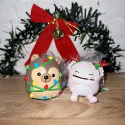 Squishmallow Brina And Hans Christmas Ornaments