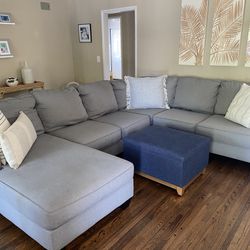 L-Shaped grey couch