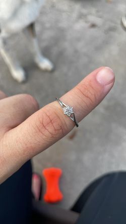 Sterling Silver, Diamond Ring 