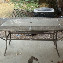 Patio table and 4 chairs