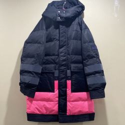 SVEA Padded Hood Oversized Gray/Black, NEON Pink jacket