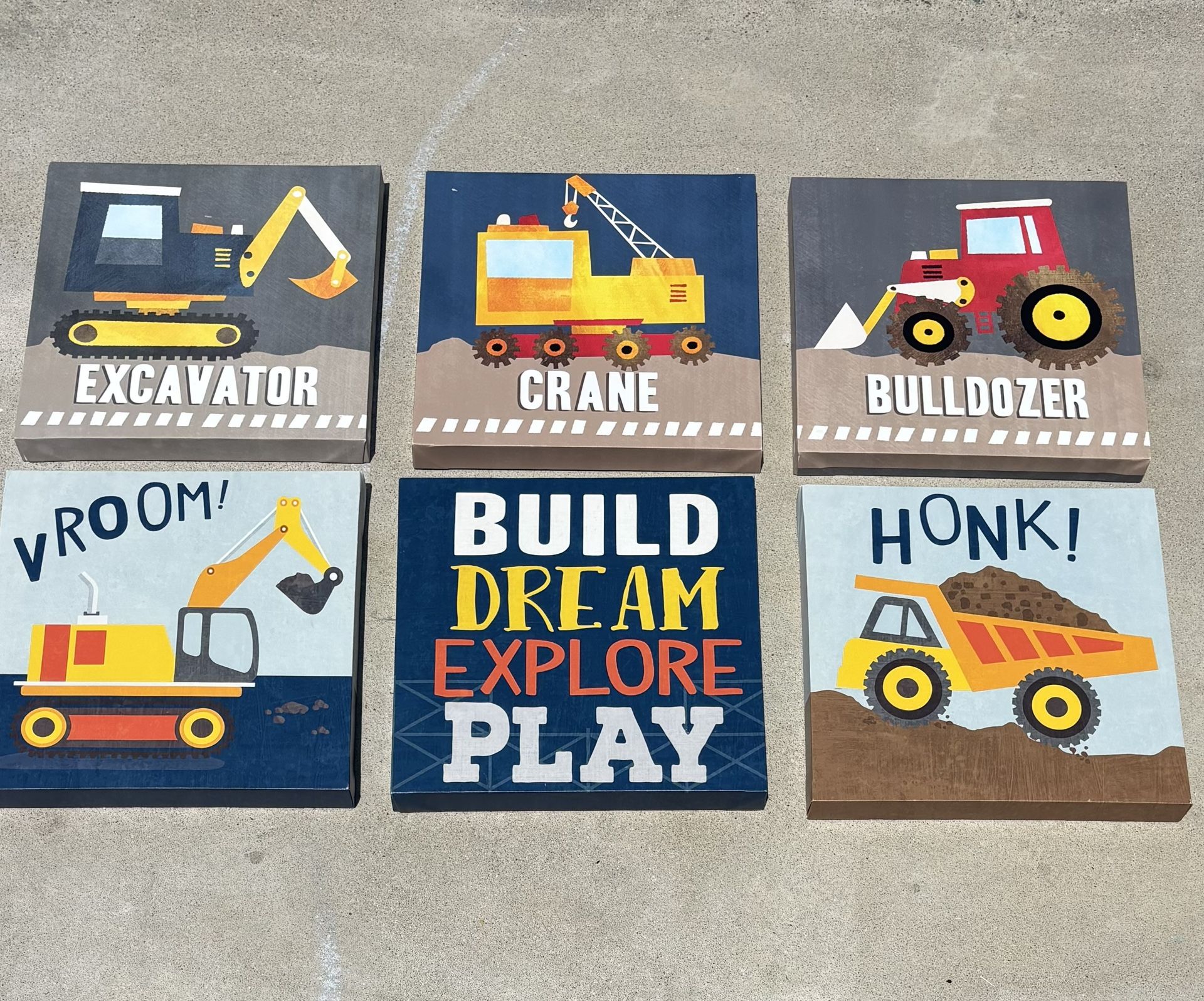 6 Kids Construction Prints
