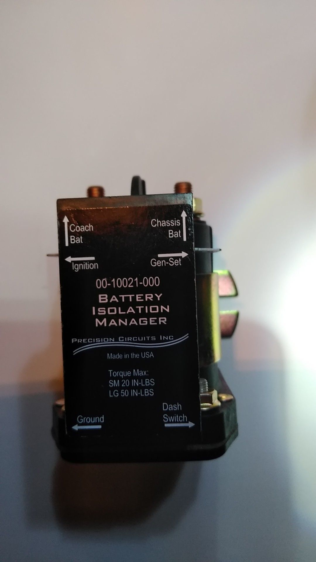 Precision Circuits Inc. Battery Isolation Manager. RV Battery Part.