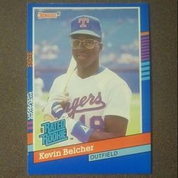 1991 Donruss Kevin Belcher Texas Rangers #46 Rated Rookie Baseball Card Vintage Collectible Sports MLB