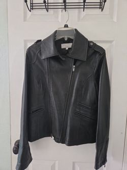 Pelle Studio Black Leather Moto Jacket