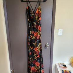12th Tribe Floral Maxi Silk Dress