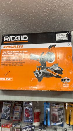 RIDGID 18V Brushless 7-1/4 In. Dual Bevel Sliding Compound Miter Saw