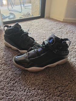 Blue and black Jordan 6 rings