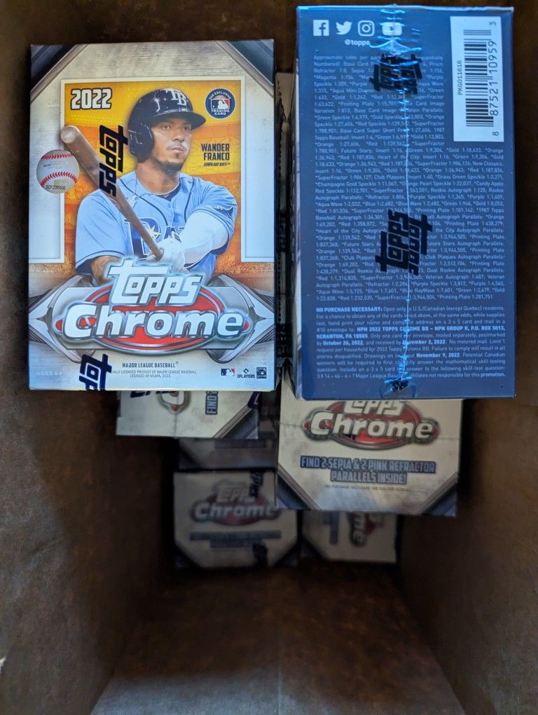 2022 Topps Chrome Baseball Blaster Boxes - Lot of 12