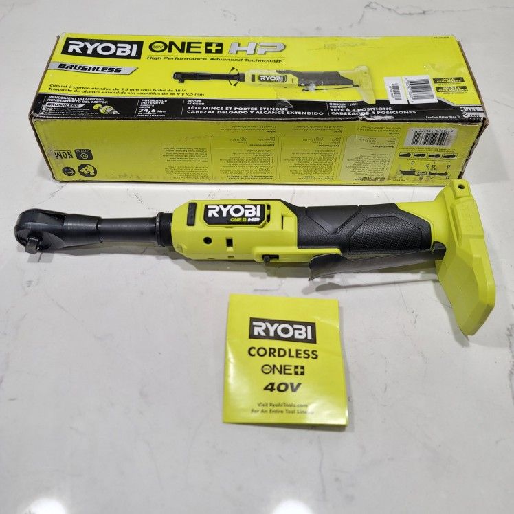 RYOBI ONE+ HP 18V Brushless Cordless 3/8 in. Extended Reach Ratchet (Tool Only)