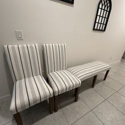 Chairs Plus bench 