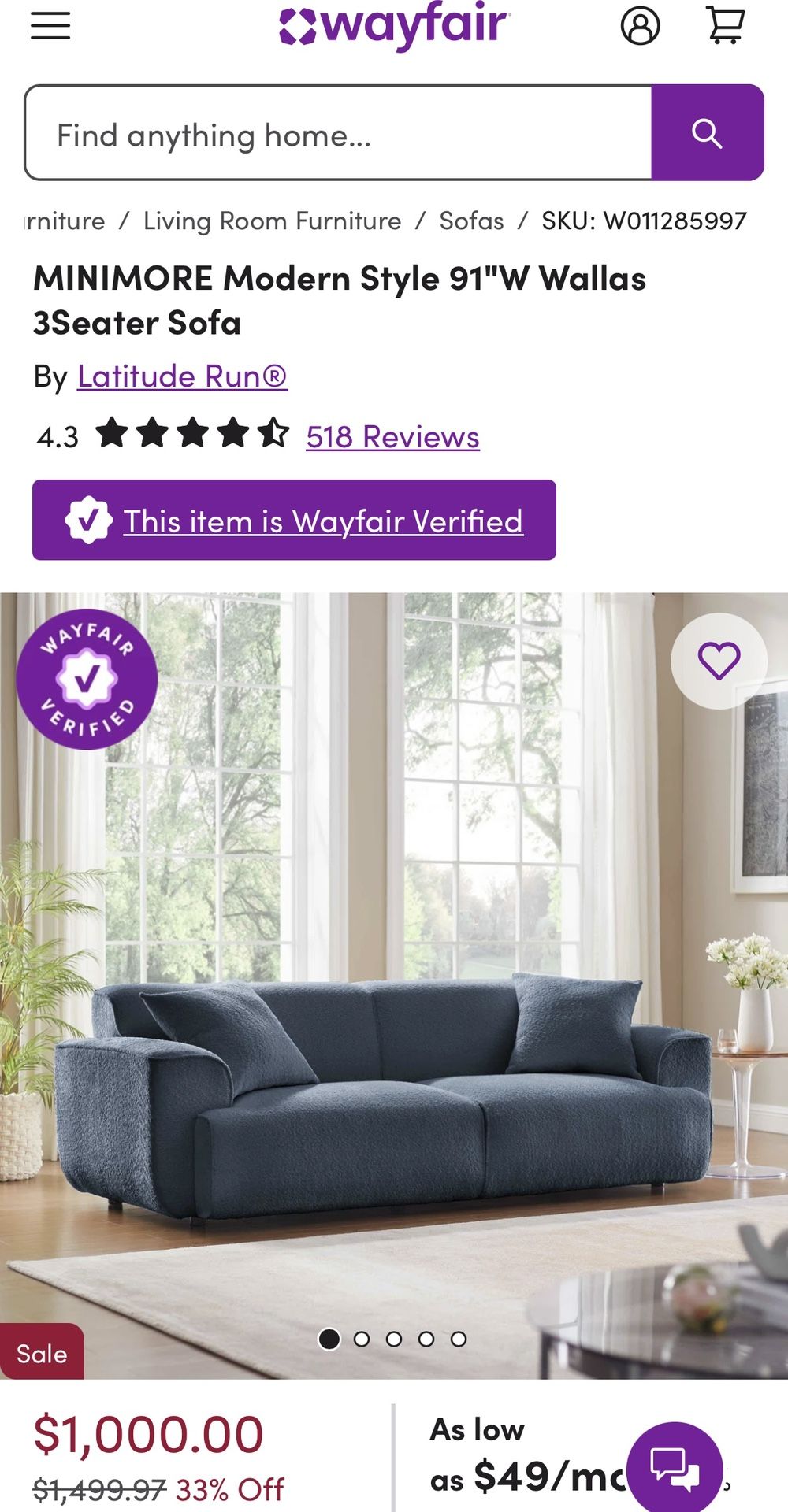 Stylish Modern Couch (Free delivery)