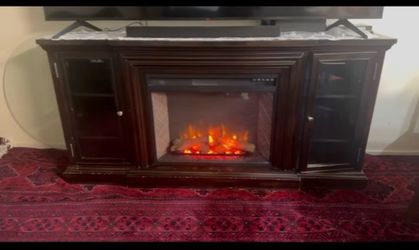 Brown 90” TV table