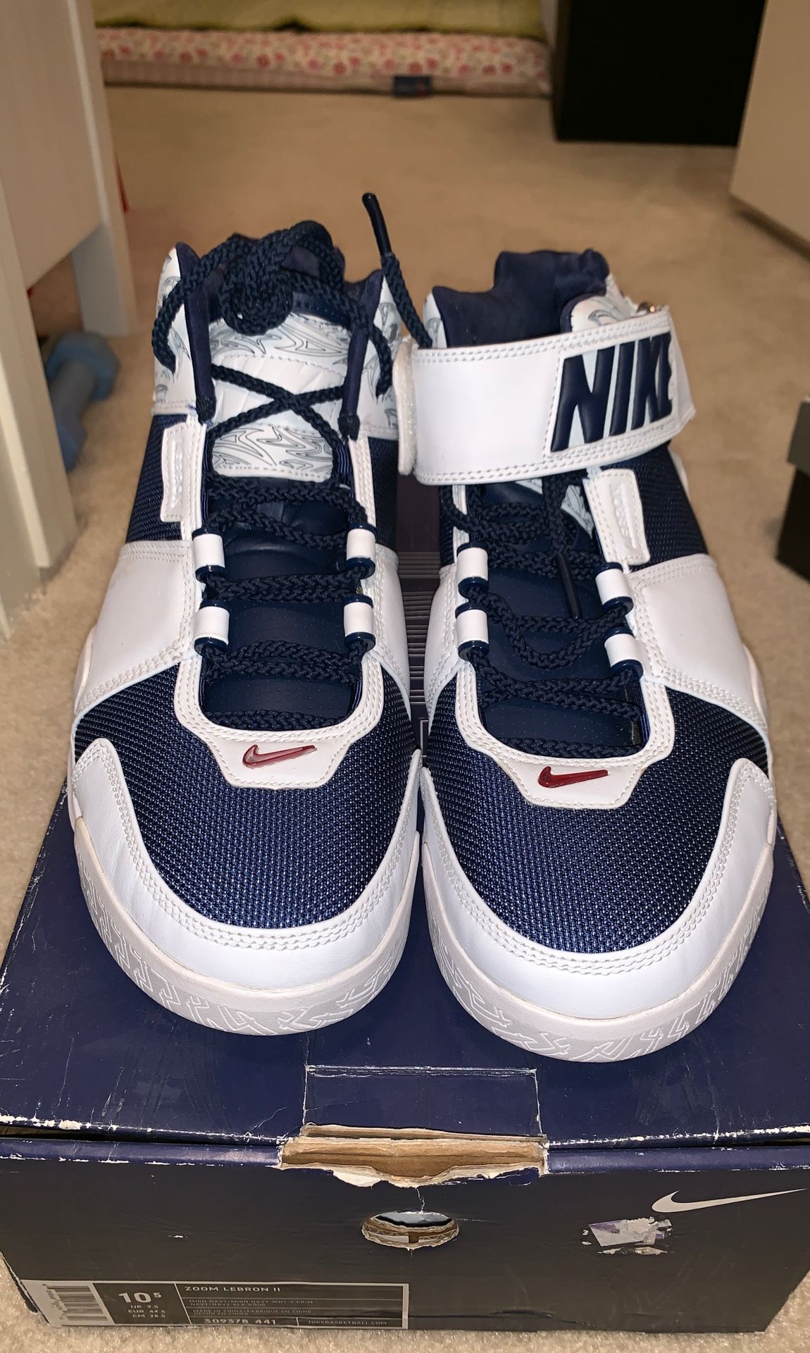 Nike Zoom Lebron 2 Size 10.5 Blue