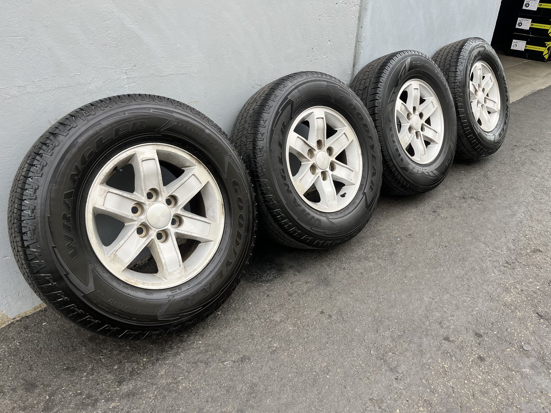 17” INCH GMC OEM WHEELS/RIMS WITH TIRES 
