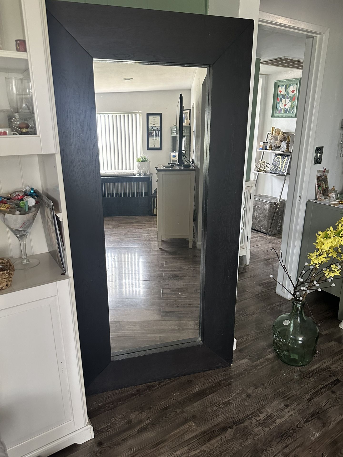 Ikea Black Brown Mirror  37x75