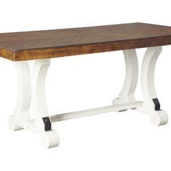 Valebeck White/Brown Dining Table