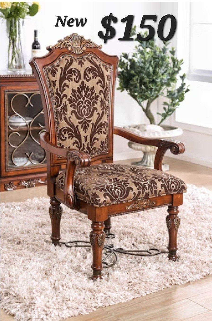 Brown Cherry Arm Chair || Elegant Accent Chair 