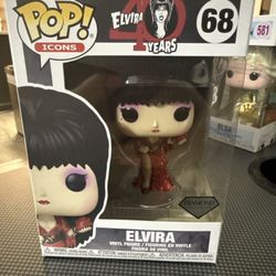 Elvira Diamond Glitter Funko #68 40th Years 