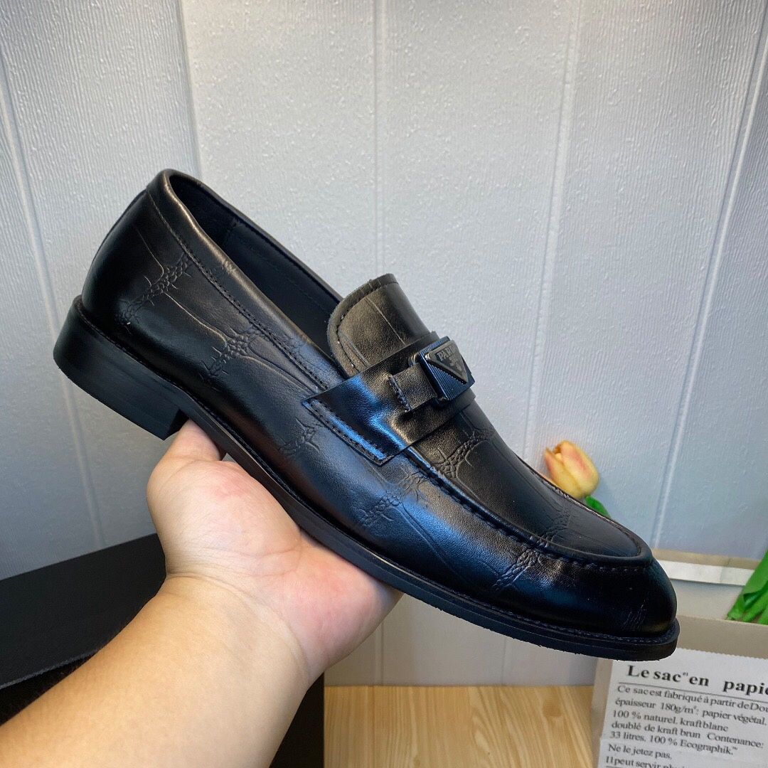 Prada Men’s Leather Shoes With Box 2025 New 