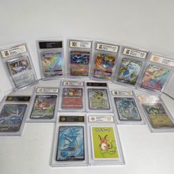 Pokémon Gem Mint 10 Graded Card Lot – 14 Chinese & Japanese Cards