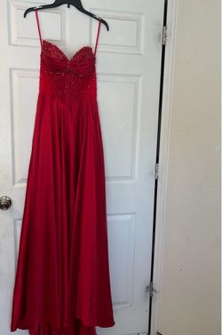 Red A-line gown size 8