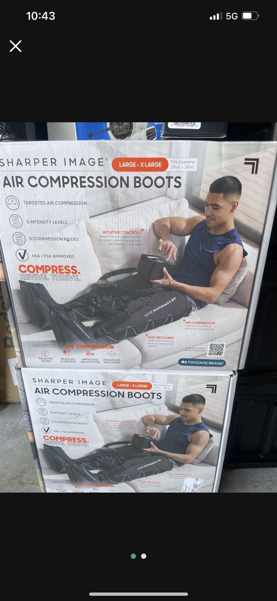 Sharper Image New Compression Boots * Price Set*