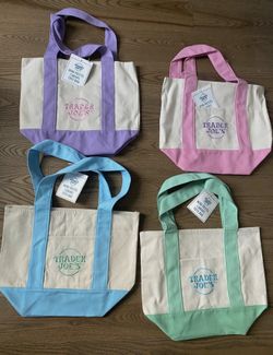 Limited Edition Trader Joe’s Mini Tote Bag - Pastel Spring Colors