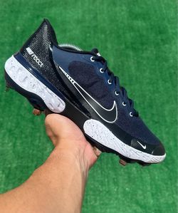 NIKE ALPHA HUARACHE ELITE 3 LOW “COLLEGE NAVY” METAL BASEBALL CLEATS (Size 9.5, Men’s)
