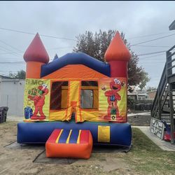 Orange Jumper With Banners 