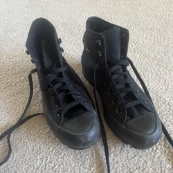 All Black Platform Converse