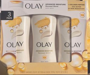 NIB Olay Advanced Moisture Renewal Blend Body Wash - 3 Pack Bundle