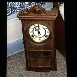 Two antique Wind Up Chiming clocks