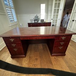 Desk And Credenza 
