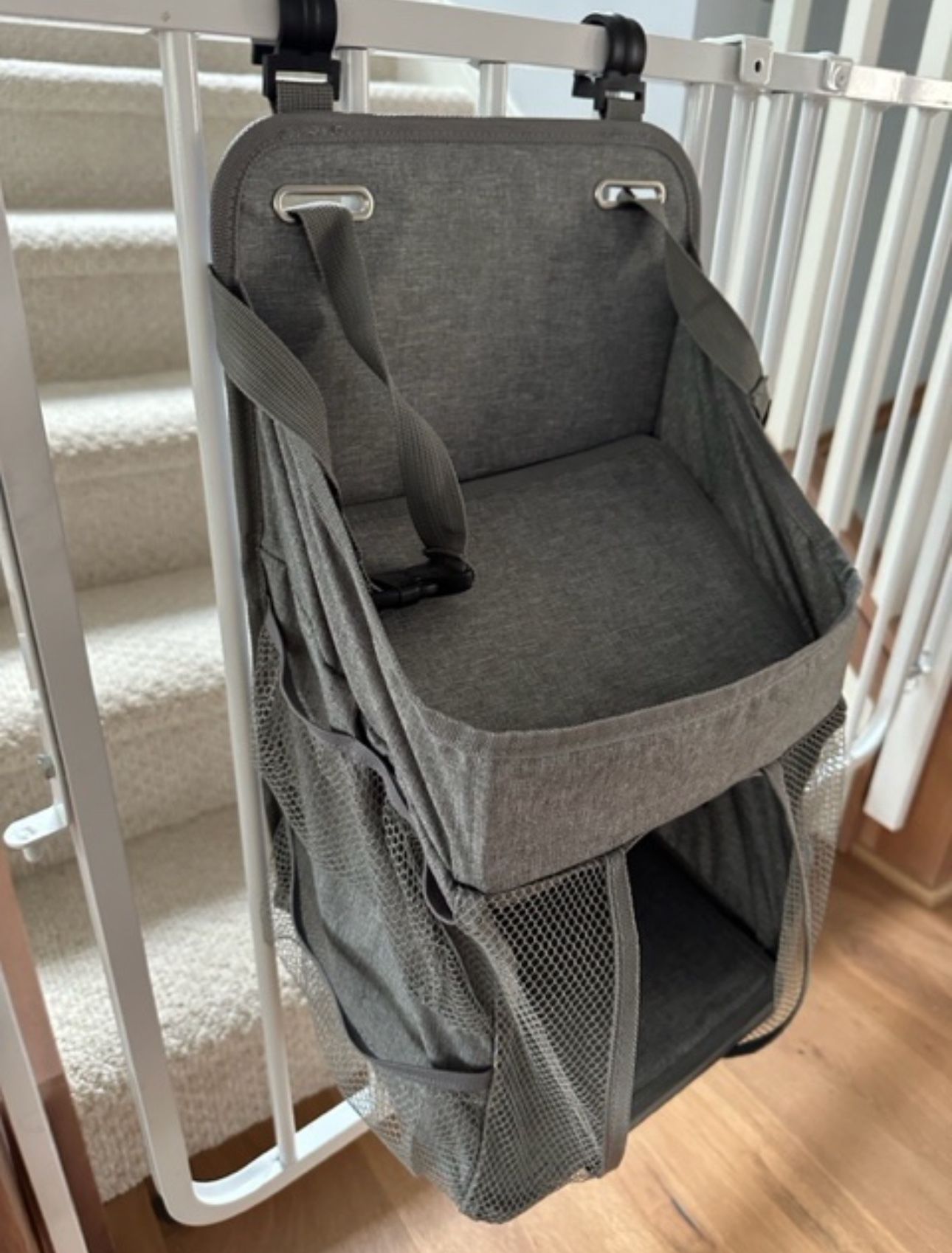Gray Changing Table Diaper yHanging Organizer 18.5" x 10.5" x 8"