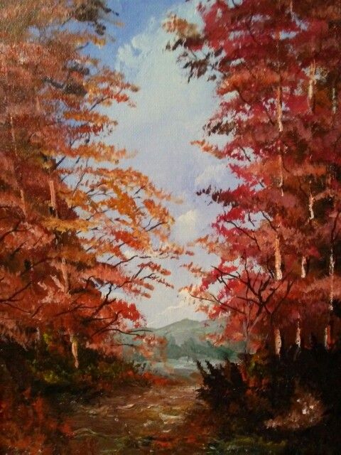 Fall Landscape In This Season, Acrylic. My Artwork
