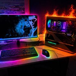 High-End Gaming PC - OLED monitor - Keyboard & Mouse Combo