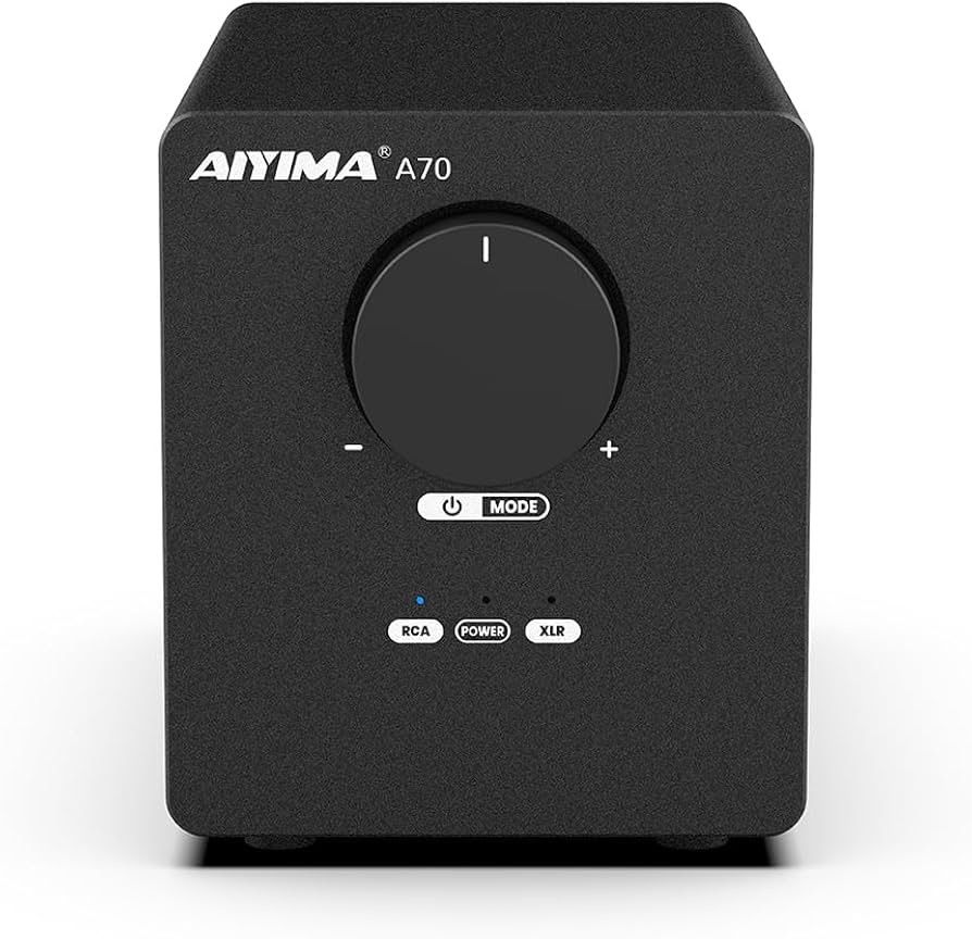 AIYIMA A70 Balanced Stereo Amplifier with PFFB Home Audio Component Receiver,TPA3255 Class D Amp for Desktop Home Theater Bookshelf Speaker,with XLR &