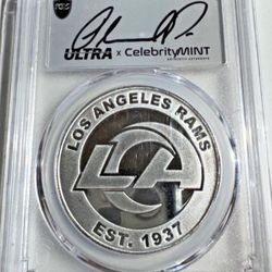 2025 NFL HOF Ultra Breaks Celebrity Mint PCGS PL 1oz Silver Orlando Pace Auto