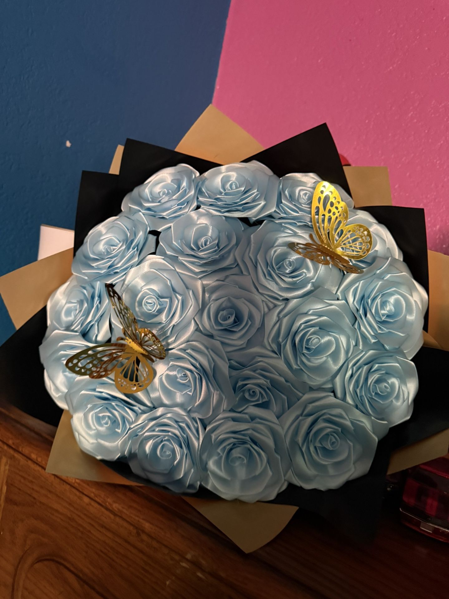 Baby Blue Rose Bouquet
