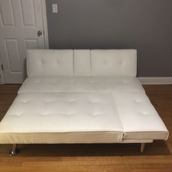 White Pleather Couch